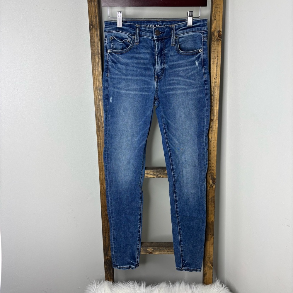 American Eagle Hi-Rise Jeggings Classic Blue Women's Jeans Size 6